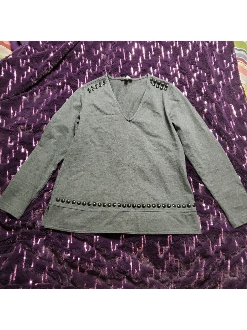 Banana Republic Vneck Sweater Charcoal Grey